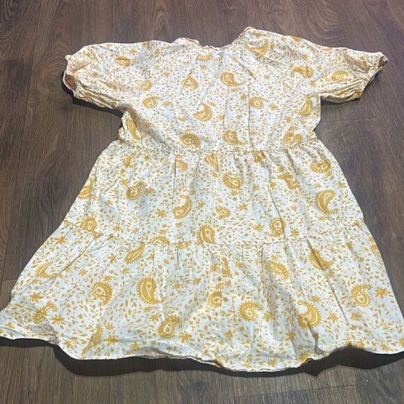 Ivy street paisley print tired baby doll dress cotton mini prairie sun dress - Picture 8 of 9